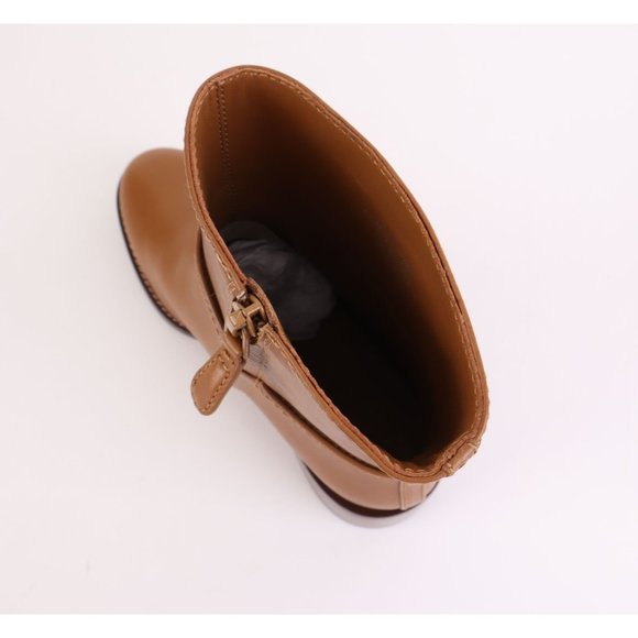 NIB Tory Burch MILLER Logo 45mm Bootie Boots Dark Tiramisu 6.5-8.5 - Picture 6 of 8